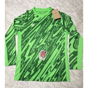 Nike Dri-Fit LS Goalkeeper Green Soccer Jersey Youth kids Large FD7481-329